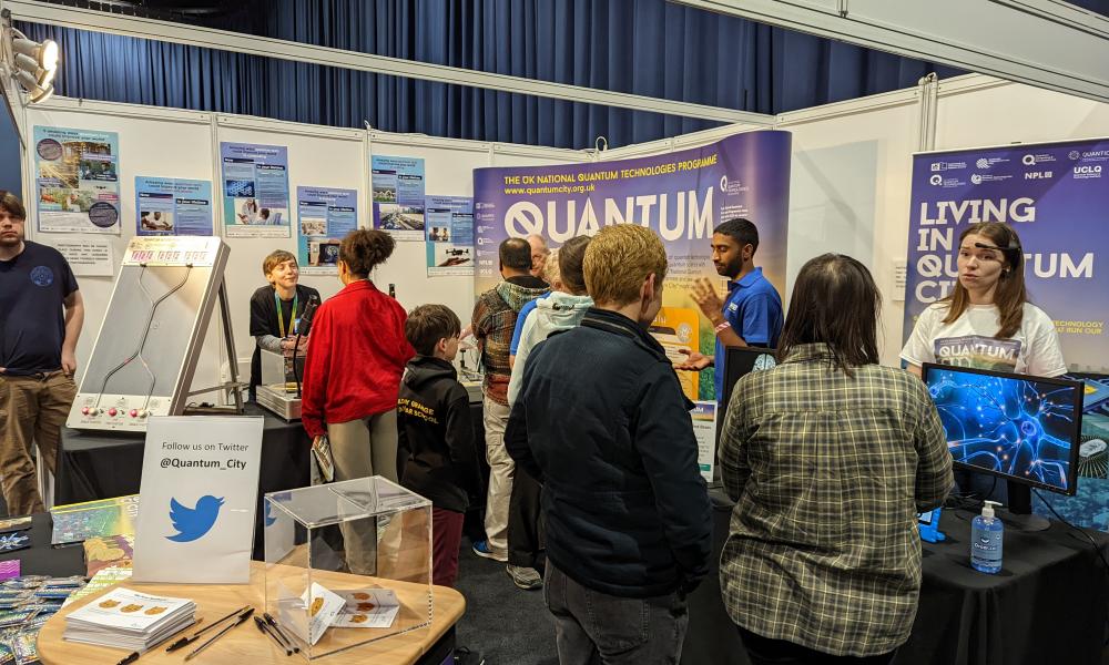 The Quantum City stand at New Scientist Live Manchester