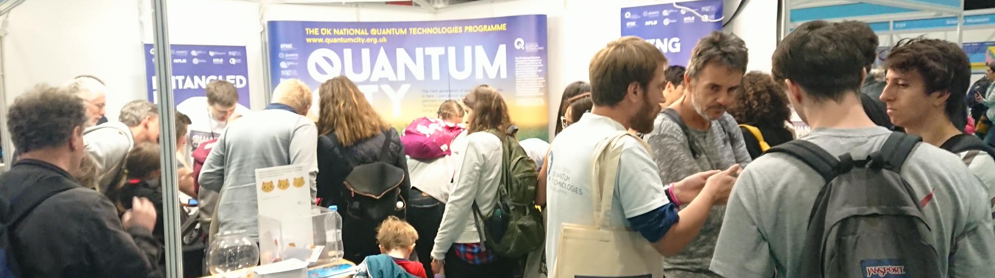 Visitors at the Quantum City stand, New Scientist Live